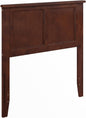 AFI, Madison Twin Solid Wood Panel Headboard with Attachable Charger, Walnut