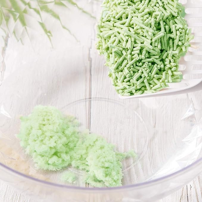 I AM TOFU - Tofu Cat Litter, Natural Flushable, Dust Free, Extra Clumping Pellet Litter (10 LBS, Green Tea)-Mewly Pet