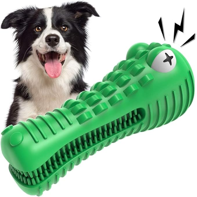 Dog Toys for Aggressive Chewers Large Medium Breed, Indestructible Dog Toothbrush Chew Toys, Squeaky Interactive Tough Extremely Durable, Dogs Toys to Keep Them Busy-Mewly Pet