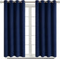 BGment Blackout Curtains for Living Room - Grommet Thermal Insulated Room Darkening Curtains for Bedroom, Set of 2 Panels (52 x 54 Inch, Navy Blue)