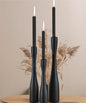 Candle Holder Black Candlestick Holders,Taper Candle Holders for Candlesticks Set of 3,(12"/10"/7.5" H) Tall Wooden Modern Candle Sticks Candle Holder for Decor
