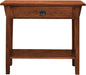 Leick Home Mission Console Table, Solid Wood, 1 Storage Drawer, Bottom Display Shelf, Narrow Depth, Easy-Assembly, For Living Room/Hallway, Russet, 30 in L x 10 in W x 28 in H, 9057-RS
