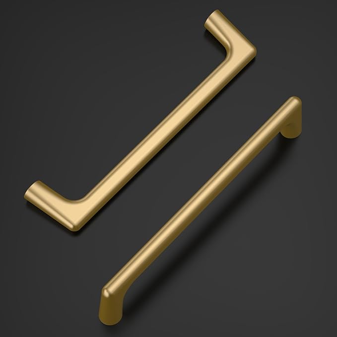 Amerdeco 30 Pack Champagne Bronze Cabinet Pulls 5 Inch(128MM) Hole Centers Kitchen Cabinet Handles Hardware Kitchen Handles for Cabinets Cupboard Handles Drawer Pulls ZH0041