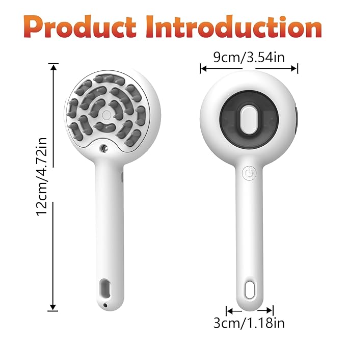 Cat Brushes for Indoor Cat, 6 in 1 Pet Steam Brush for Dog Cats Grooming Kit Supplies Hair Grooming for Long Short Hair Cats Dogs Massage & 2 Water Spray Modes Shedding Brush-Mewly Pet