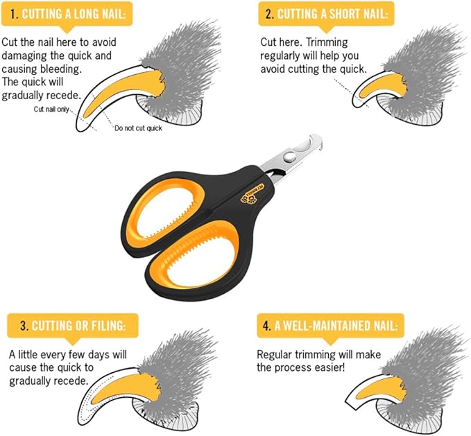 Cat Nail Clipper - Professional Cat Claw trimmer & Cat Claw Clipper - Cat Nail Trimmers Suits All Small Animals such as Dogs, Cats, Puppies, Kittens, Birds, Hedgehogs, ferrets, rabbits, hamsters ..-Mewly Pet