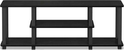 Furinno ‎20 Pounds Turn-N-Tube No Tools 3D 3-Tier Entertainment TV Stand up to 50 inch TV, Square Tubes, Americano/Black