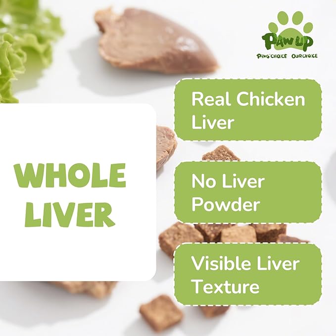 Freeze Dried Chicken Liver Pet Treats, High Protein Freeze-Dried Pet Food for Dogs, Cats, Fresh Ingredient Snacks, 4.6 oz, Rawhide Free&Grain Free-Mewly Pet