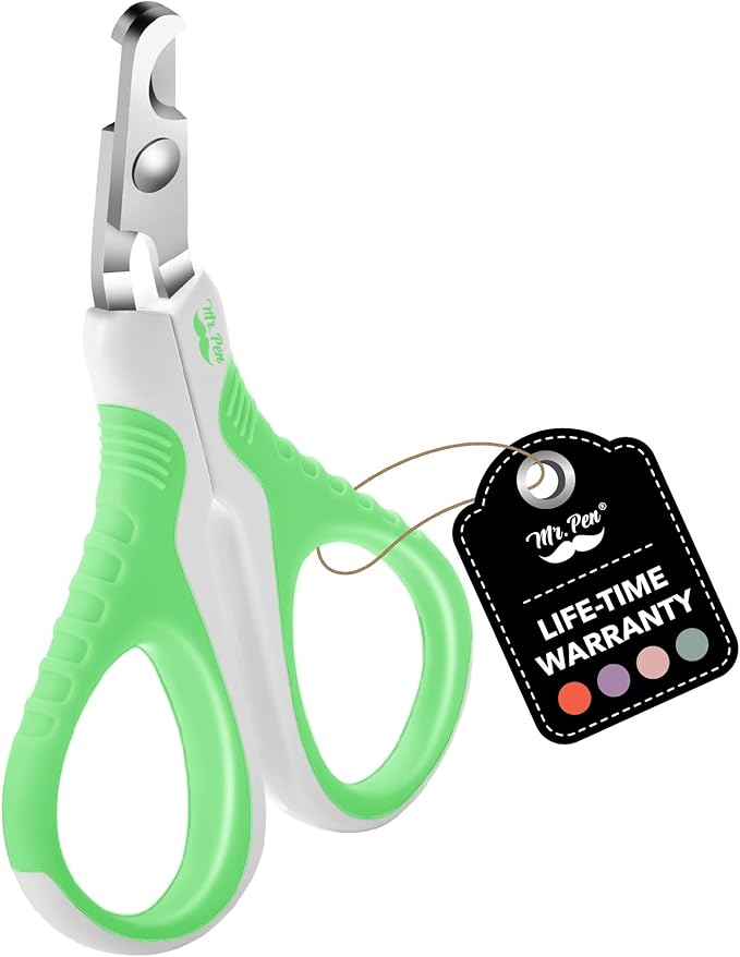Mr. Pen Cat Nail Trimmer, Spring Green & White, Cat & Dog Nail Clipper-Mewly Pet
