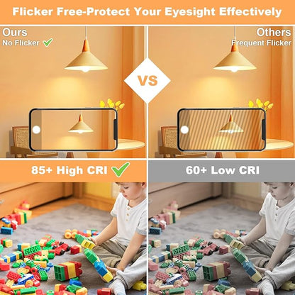 hansang E26 Appliance Light Bulb, 3000K Soft White, 60 Watt Equivalent Small Light Bulb, E26 LED Bulb for Ceiling Fan, A15 Light Bulb, 600lm 120V, CRI85+, Eye Protection, 120V, Non-Dimmable 6 Pack