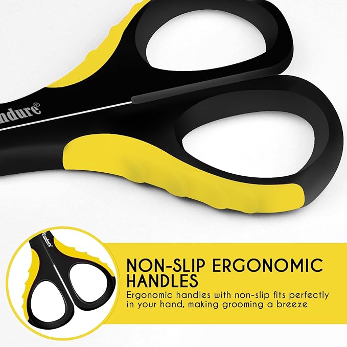 Candure Cat Nail Clipper Stainless Steel Cat Claw Trimmers for Rabbits, Guinea Pigs, Birds, Puppies, Kittens and Small Animals Pet Nail Clipper for Professional and Home Use (Yellow)-Mewly Pet