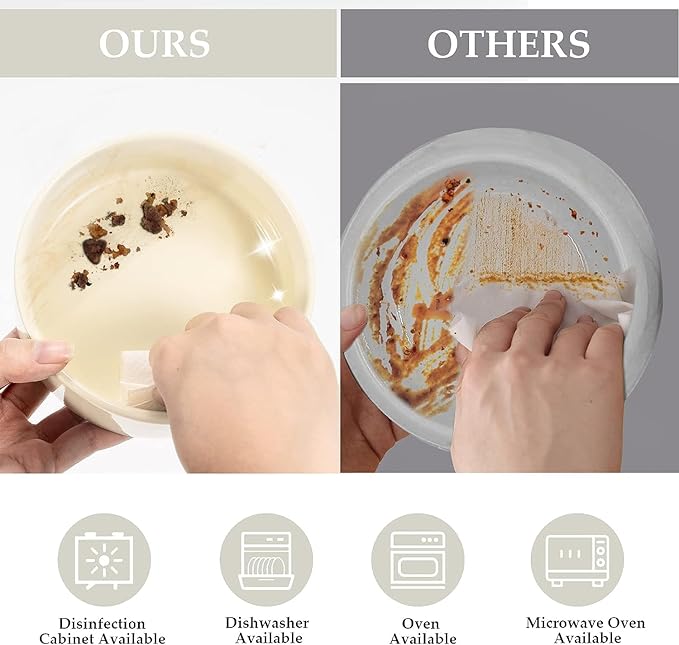 SPUNKYJUNKY Ceramic Dog and Cat Bowl Set with Wooden Stand, Modern Cute Weighted Food Water Set for Small Size Dogs (13.5OZ) & Medium Sized Dogs (28.7OZ) & Cats (3.6 Cups, 2 × Beige)-Mewly Pet