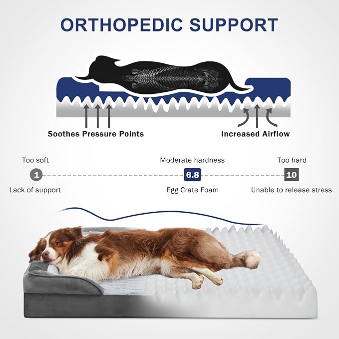 FURTIME Orthopedic Small Dog Beds - Waterproof Ultra Comfy Supportive Foam Pet Couch with Removable Washable Cover, Nonskid Bottom-Mewly Pet