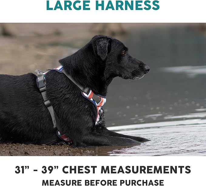 Embark Adventure Dog Harness, Reflective Trim No Pull Dog Harness for Large Dogs - Military Grade Nylon, Front Clip with Gel Lined Handle.-Mewly Pet