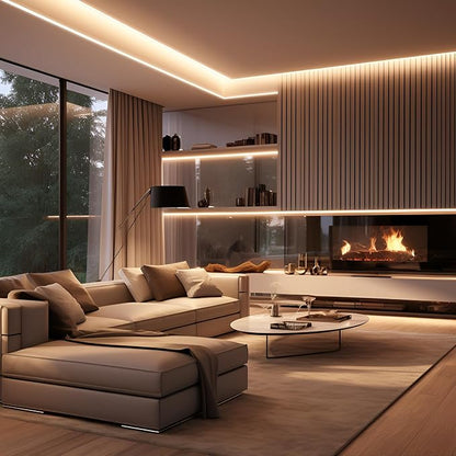 COB LED Strip Lights Daylight White 6000K,16.4ft 24V High CRI 95Ra+ Super Bright,Flexible Tape Lights for Bedroom,Mirror,Kitchen Cabinet, Living Room(Power Supply Not Included)