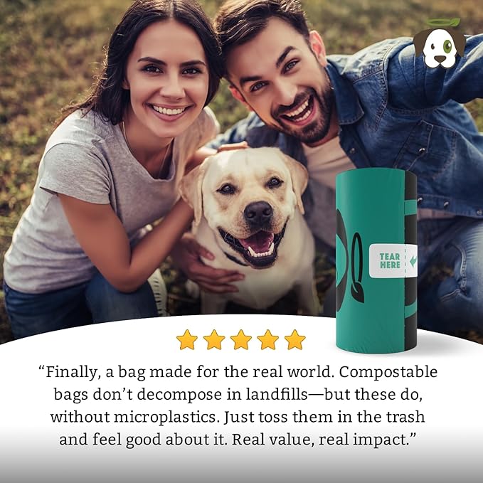 Doggy Do Good Next Pet Waste Bags, Landfill Friendly Recycled Plastic Unscented Dog Poop Bags, Leakproof, Strong, Thick, Earth Friendly for Dogs, 120 Count (120 Bags)-Mewly Pet