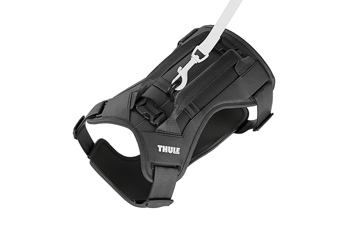 Thule Cappy Dog Harness L - Crash-Tested for Safety - Seatbelt passthrough - Adjustable & Easy to Clean - Padded Breathable mesh Panels - Leash Loop - Step-in Design-Mewly Pet
