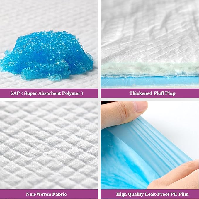 IMMCUTE Large Dog Pee Pads 28"x30"-30 Count | Large Puppy Pee Training Pads Super Absorbent & Leak-Proof | Disposable Pet Piddle and Potty Pads for Puppies | Dogs | Doggie| Cats | Rabbits