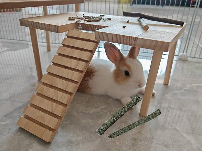 Bamboo Apple Sticks for Chinchillas Hamster Mouse Gerbil Bunny Pet Rat Guinea Pig Rabbit Chew Wood Timothy Hay Sticks Enrichment Toys for Teeth Supply Treats Snacks for Boredom Indoor-Mewly Pet