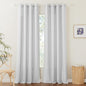 RYB HOME Curtains 95 inch - Subtle Linen Texture Sheer Curtains for Living Room, Glare Scattering Privacy Drapes for Bedroom/Doorway/Dining, Width 52 x Length 95, 1 Pair, Dove Grey