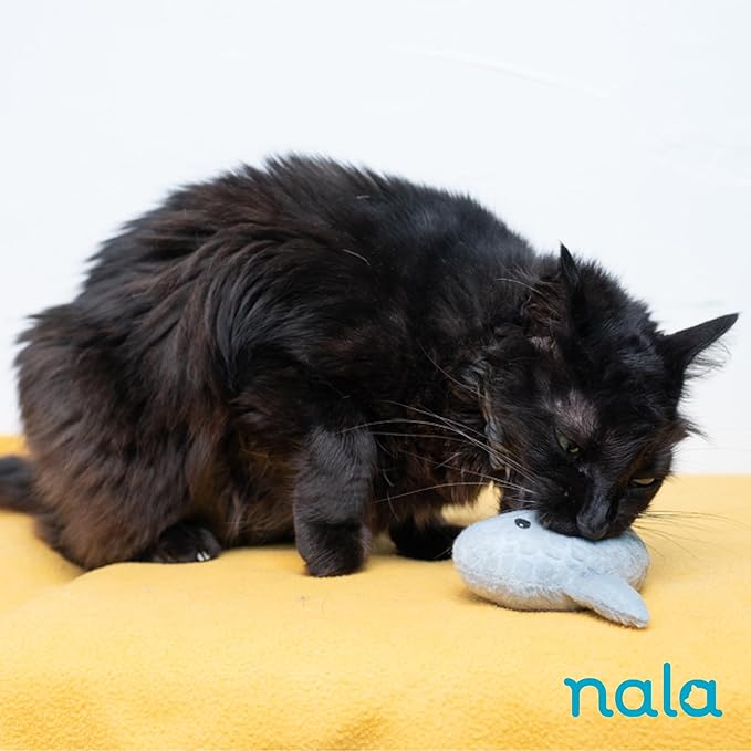Caitec Presents Nala Cat Simon The Shark - Catnip Toy - Interactive Cat Toy - Chew Toy - Pillow Toy, 3 Pack-Mewly Pet