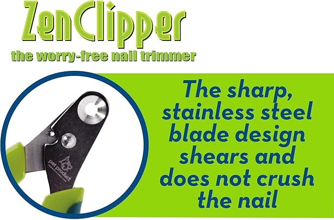 Zen Clipper Pet Nail Clipper for Cats – Cat Nail Trimmer for Safer Pet Grooming Care - Clean, Quiet, and Easy-to-Use Stainless Steel Claw Trimmer - (1.5mm Hole)-Mewly Pet
