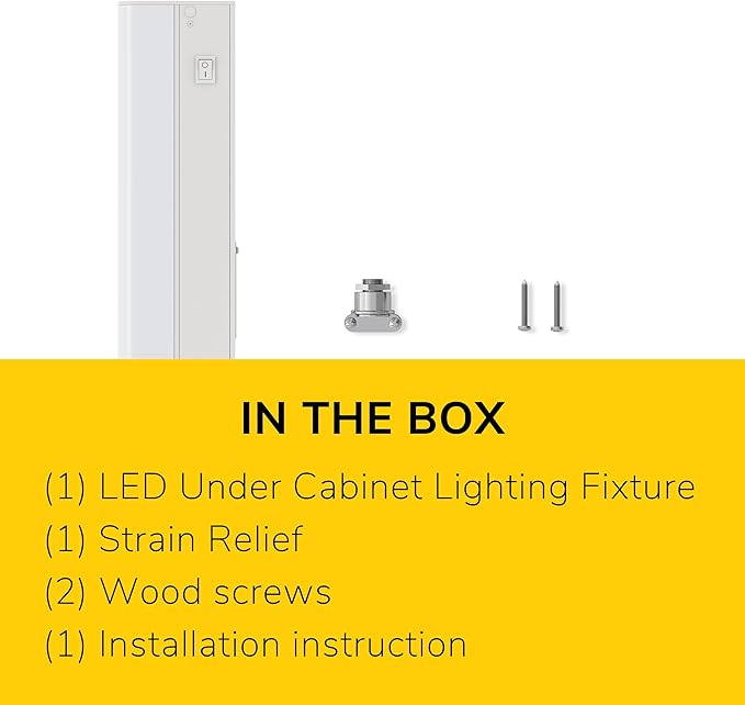 GETINLIGHT 30-inch Hardwired Only LED Under Cabinet Lighting, Daylight White(5000k), Dimmable, Matte White Finished, ETL Listed, IN-0201-14-WH-50