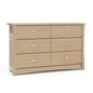 Storkcraft Crescent 6-Drawer Dresser (Driftwood)– GREENGUARD Gold Certified, Brown Dresser for Bedroom, Kids & Nursery Storage Chest, Safety Interlocking Drawers, Pre-Installed Tracks, Kids Chest
