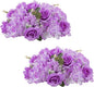 NUPTIO Flower Balls for Centerpieces Wedding: 2 Pcs 14.2 inch Diameter Artificial Flower Ball Arrangement Bouquet Centerpiece for Tables - Light Purple Fake Rose Flowers for Wedding Decor