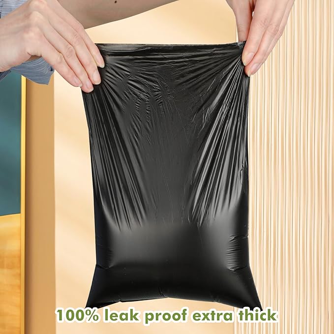 Harloon 6000 Counts Dog Poop Waste Bags 30 Rolls Extra Thick Strong Leak PET Proof Bags Disposable Bulk Universal Doggy Roll Waste Box for Puppy Outdoor Walking Travel(Black,12 x 8 Inches)-Mewly Pet