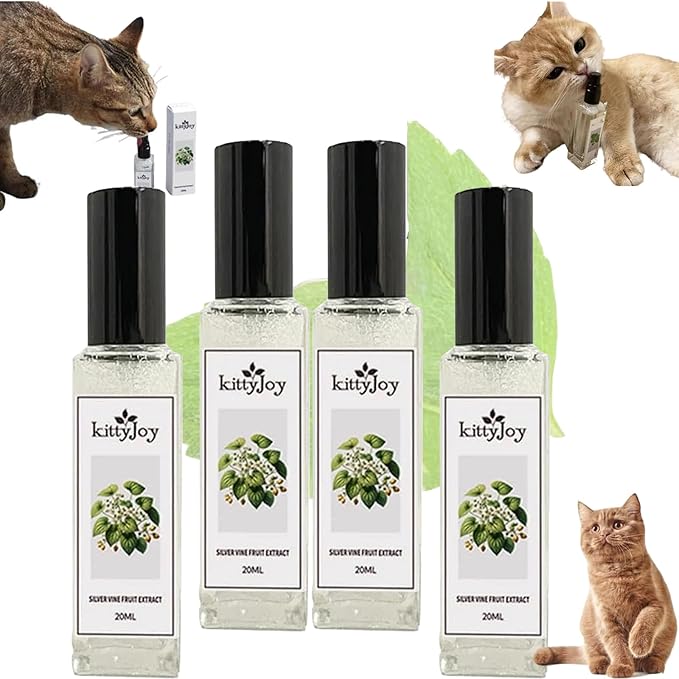 Kitty Joy Herbal Cat Joy, Herbal Cat Joy Spray, Celery Pets Catnip Spray, Catnip Spray for Indoor Cats, Cat Calming Spray, Anti Scratch Cat Spray, Cat Training Spray with Catnip, Cat Nip Spray (4PCS)-Mewly Pet