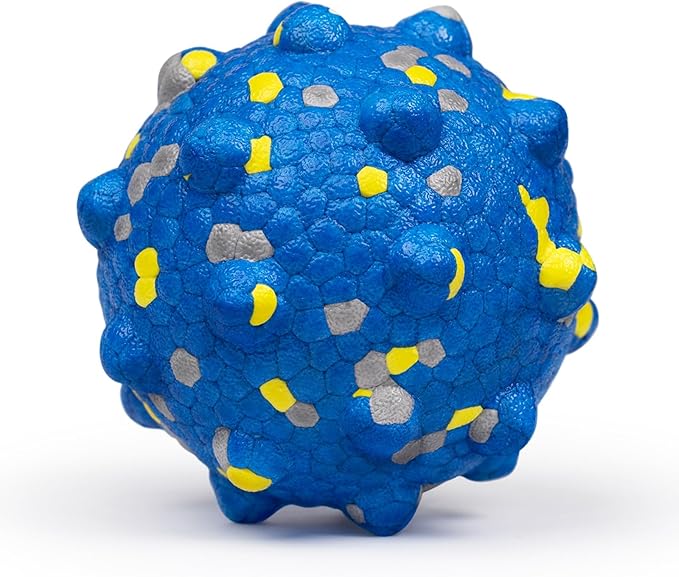 3.7'' Dog Balls for Dogs Aggressive Chewers Indestructible Tennis Durable Bouncy Interactive Dog Toy for Fetch Game Floating Balls (Blue Large)-Mewly Pet