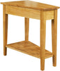 Leick Home 10074-DS Recliner Wedge Side Table with Shelf, Desert Sand
