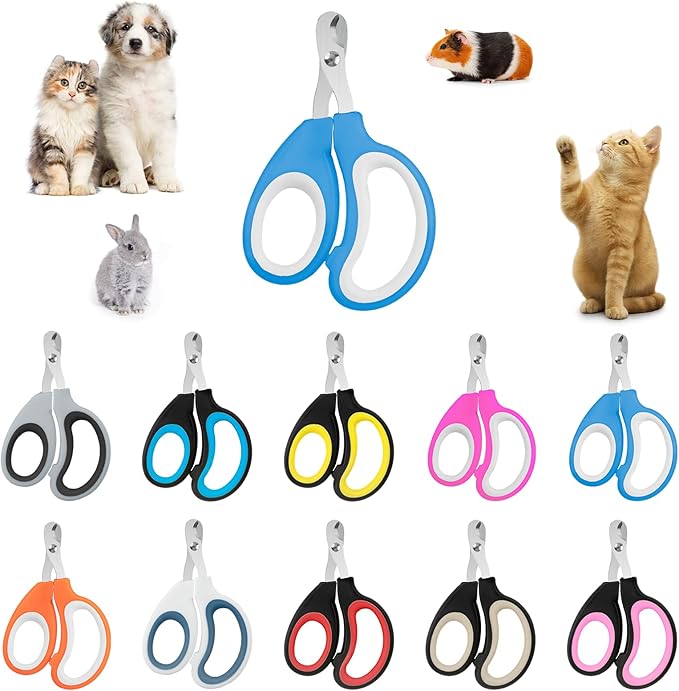 20 Pcs Cat Nail Clipper Bulk Kitten Claw Trimmer Pet Nail Cutter Claw Care for Cats, Kittens, Bunny, Puppy, Rabbit, Gatos, and More-Mewly Pet