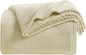 KMUSET Super Soft Throw Blanket Premium Silky Flannel Fleece Throw Size Beige Microfiber Lightweight Blanket All Season Use