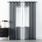 DUALIFE Charcoal Grey Sheer Curtains Grommet,Look Semi Sheer Windows Panels,Elegant Solid Color Touch Soft Drapes, 52X96 Inch for Living Room Bedroom,Set of 2 Panels