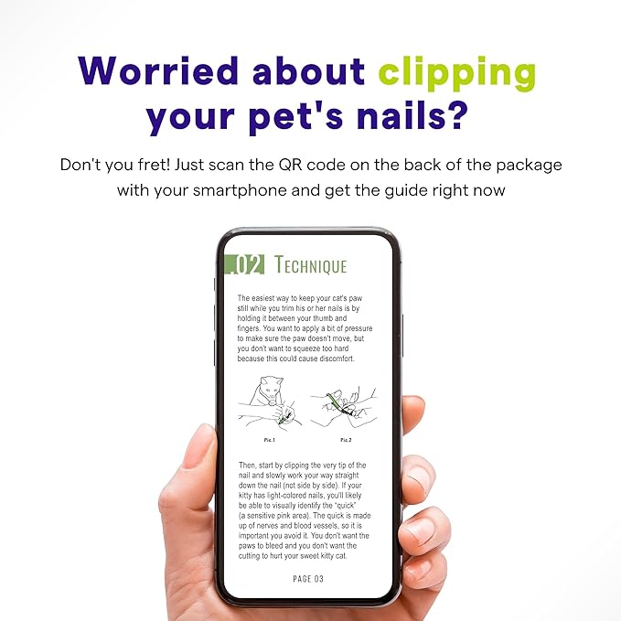 Dog Nail Clippers with Safety Guard - Pet Nail Clippers for Medium and Small Breed - Protective Nail Cutter, Safe Claw Trimmer, Ergonomic Toenail Scissors - Ebook Guide-Mewly Pet