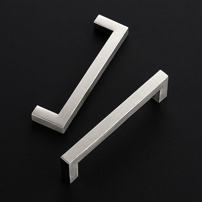 Ravinte 14 Pack 5 Inch Kitchen Square Cabinet Handles Satin Nickel Pulls Brushed Nickel Kitchen Cabinet Hardware Handles for Cupboard Drawer Pulls