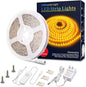 MY BEAUTY LIGHT Led Strip Lights 16.4ft Dimmable Yellow Led Light Strip Flexible Led Tape Lights 12v Under Cabinet Lighting Kits for Home Bedroom Kitchen Bar Party Decor