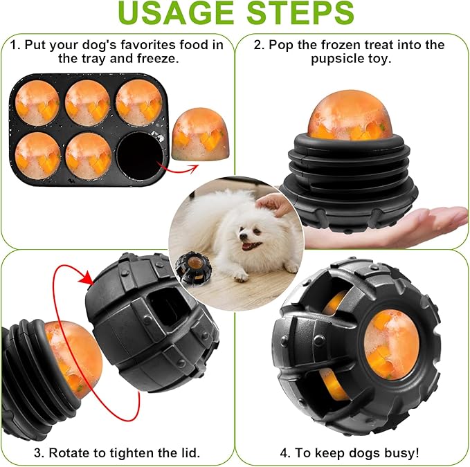 Yipetor Power Chewer Dog Toys - Long-Lasting, Easy to Clean, Treat Dispensing Puzzle Toys for Small Dogs (Summer Medium)-Mewly Pet