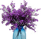 JAKY-Global Babys Breath Fabric Cloth Artificial Flowers 6 Bundle European Fake Silk Plants Decor Wedding Party Decoration Bouquets Real Touch DIY Home Garden(Purple)