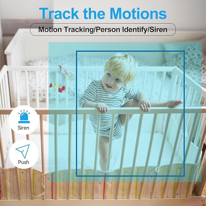 Security Camera Indoor,Wi-Fi &Two-Way Audio,Indoor Camera for Home,Baby/Dog/Cat/Pet Camera with Phone app,Night Vision,Motion Tracking, Compatible with Alexa (Blue)-Mewly Pet