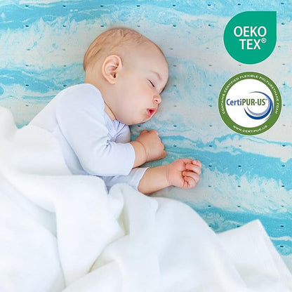 Mattress Topper King, 4 Inch Gel Memory Foam Bed Topper for King Size Bed, CertiPUR-US Certified, Blue