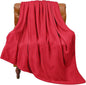 BEDELITE Fleece Blanket Red Throw Blanket for Couch & Bed, Luxury Plush Cozy Fuzzy Blanket 50" x 60", Super Soft Warm Lightweight Throw Blanket for Travel Camping