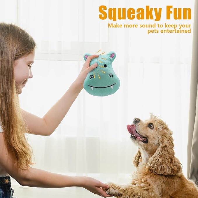 Squeaky Dog Toys, 11 Pcs Interactive Dog Plush Toy Collection in Flower Bouquet Packaging,10 Adorable Animal Plushies for Endless Play & Training-Mewly Pet