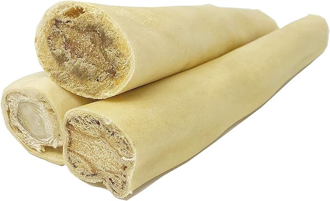 Amazing Dog Treats - Monster Thick Cow Tail Bone 6 Inch (13 oz - 6 to 7 Jumbo Pcs/Pack) - Sourced from Grass Fed Cattle - Sourced from Grass Fed Cattle - Long Lasting Dog Chew - Rawhide Alternative-Mewly Pet