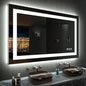 LOAAO 40”X30“ RGB LED Bathroom Mirror with Lights for Bathroom, Anti-Fog, Dimmable，Multiple Light Modes, RGB Backlit + Front Light, Memory Function, Tempered Glass