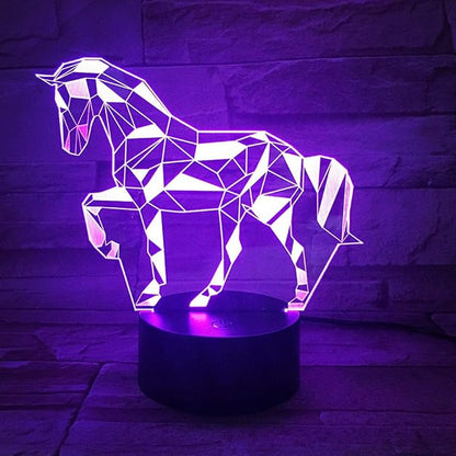 3D Horse Decor Lamp Gift with Remote, 7 Colors Changing Night Light Birthday Toys for Kids Girls Boys, Horse Lovers