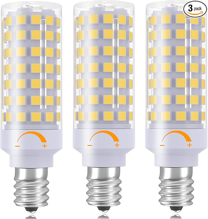 TAIYALOO Dimmable E12 LED Candelabra Bulbs C7, E12 60 Watt Halogen Bulb Equivalent, Natural White 4000K, 120V 630LM T6 7W E12 Chandelier Light Bulbs for Ceiling Fan Pendant Lighting, 3 Pack