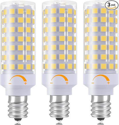 TAIYALOO Dimmable E12 LED Candelabra Bulbs C7, E12 60 Watt Halogen Bulb Equivalent, Natural White 4000K, 120V 630LM T6 7W E12 Chandelier Light Bulbs for Ceiling Fan Pendant Lighting, 3 Pack
