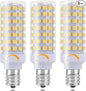 TAIYALOO Dimmable E12 LED Candelabra Bulbs C7, E12 60 Watt Halogen Bulb Equivalent, Natural White 4000K, 120V 630LM T6 7W E12 Chandelier Light Bulbs for Ceiling Fan Pendant Lighting, 3 Pack